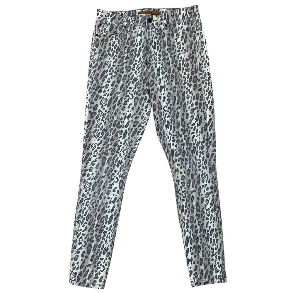 Joe's Jeans The Charlie High Rise Skinny Ankle Leopard Print Tan Taupe Women 28